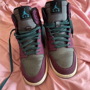 Purple Jordans. Worn but not too heavily